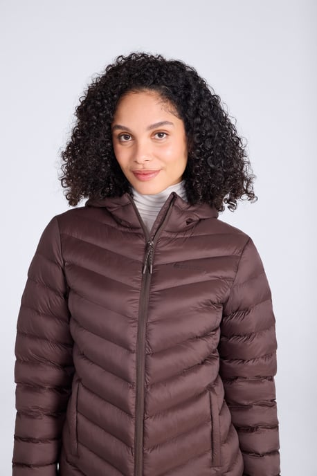 'Seasons' Women's Padded Jacket Water Resistant Insulated Winter Coat Dark Brown - Image 5