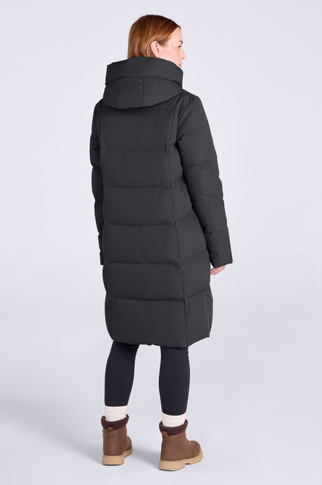 Women's Cosy Wrap Down Padded Jacket Water Resistant Warm Puffer Winter Coat Black - Image 4