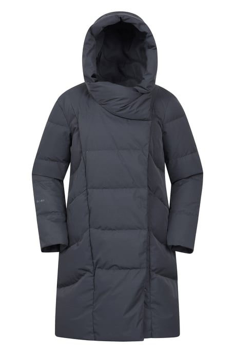 Women's Cosy Wrap Down Padded Jacket Water Resistant Warm Puffer Winter Coat Black - Image 6