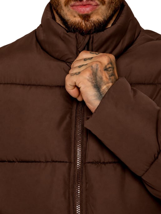 Kruze | Mens Funnel Neck Puffer Jacket - Image 3