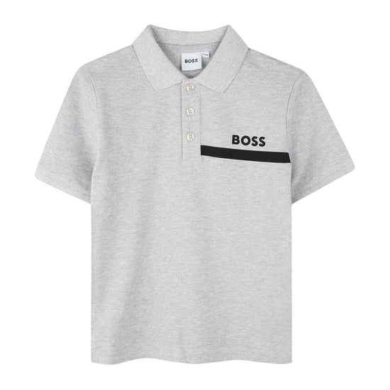 Boss Kinder/Kids Regular Poloshirt met Korte Mouwen (Grijs) - Image 1