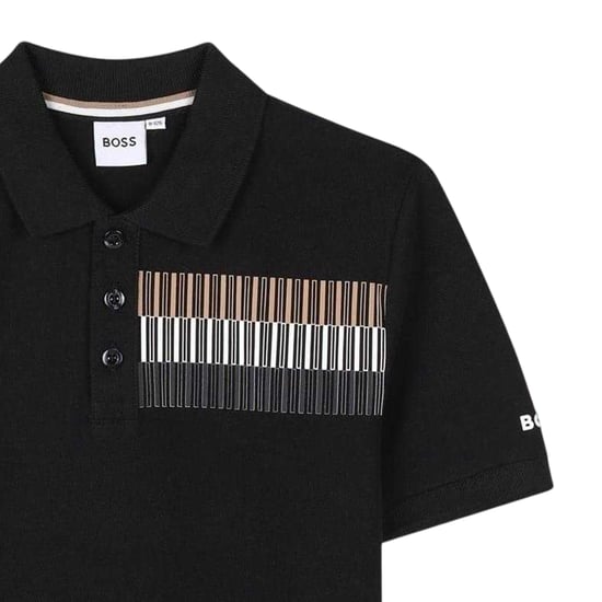 Boss Kinder/Kids Regular Poloshirt (Zwart) - Image 3