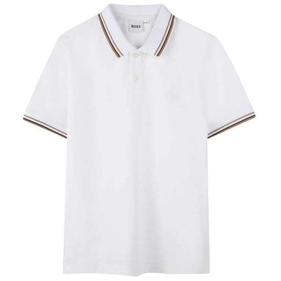 Boss Heren Piqué Polo Shirt (Wit) - Image 1