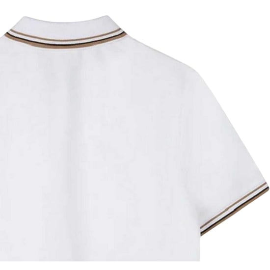 Boss Heren Piqué Polo Shirt (Wit) - Image 4