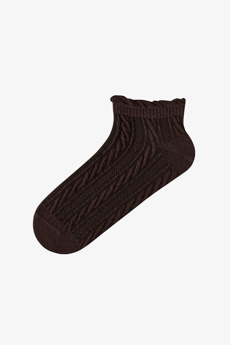 Jacquard enkelsokken met ruches per paar - Image 5
