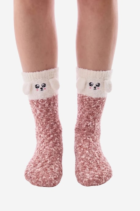 Happiness Dog Pattern Crew Socks - Image 4