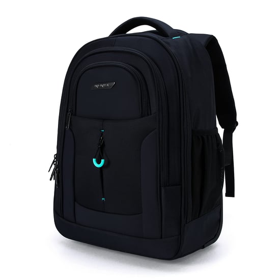 17" laptopryggsäck på hjul, svart, 1680D + PU, 2 hjul, trolleyryggsäck - Image 4
