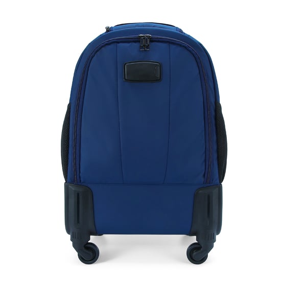 19" laptopryggsäck på hjul, blå, premium-PU, 4 hjul, trolleyryggsäck - Image 5