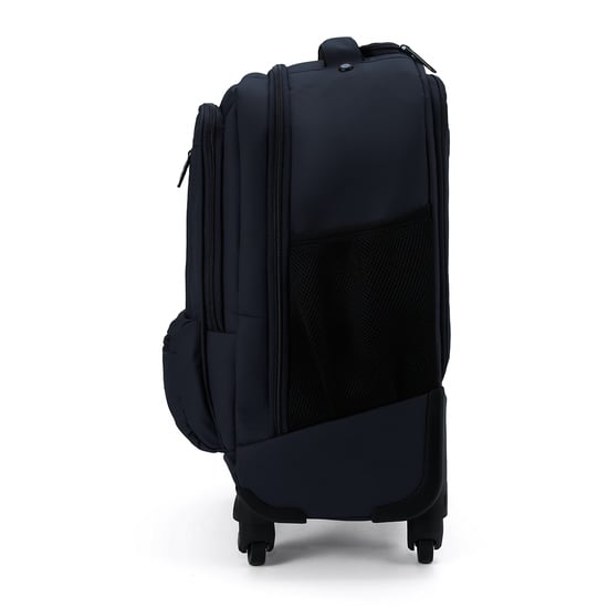 19" laptopryggsäck på hjul, svart, premium-PU, 4 hjul, trolleyryggsäck - Image 4