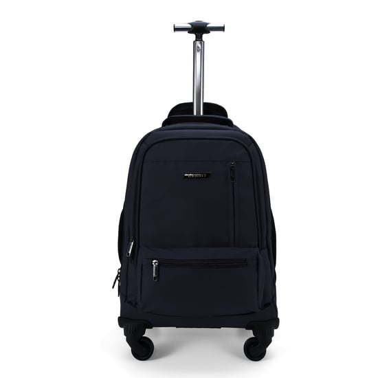 19" laptopryggsäck på hjul, svart, premium-PU, 4 hjul, trolleyryggsäck - Image 5