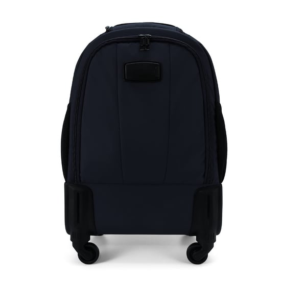 19" laptopryggsäck på hjul, svart, premium-PU, 4 hjul, trolleyryggsäck - Image 6