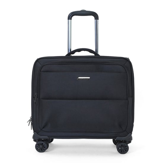 18" laptopportfölj på hjul, svart, 1680D polyester, 4 hjul, affärsväska - Image 1