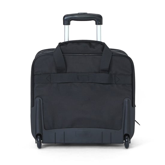 17" Black Wheeled Laptop Briefcase 1680D Polyester 4 Wheel Business Bag - Image 6