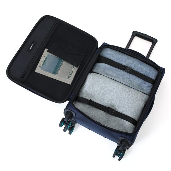 Soft Shell Blue 1680D Polyester Suitcase 8 Wheel TSA Luggage Set - Image 5