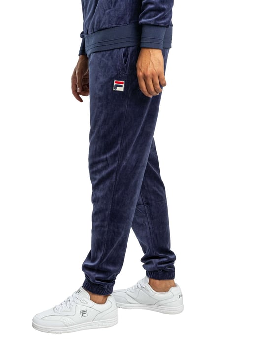 Fila Eddie Velour Joggingbroek Met Bamboe Badge, Blauw - Image 2