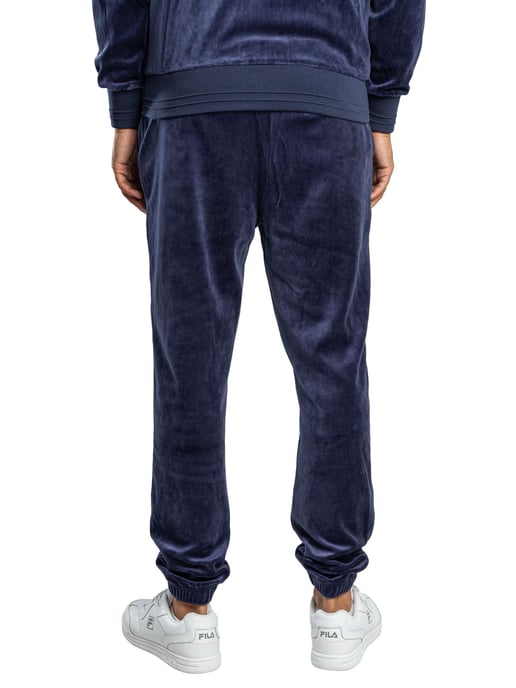 Fila Eddie Velour Joggingbroek Met Bamboe Badge, Blauw - Image 3