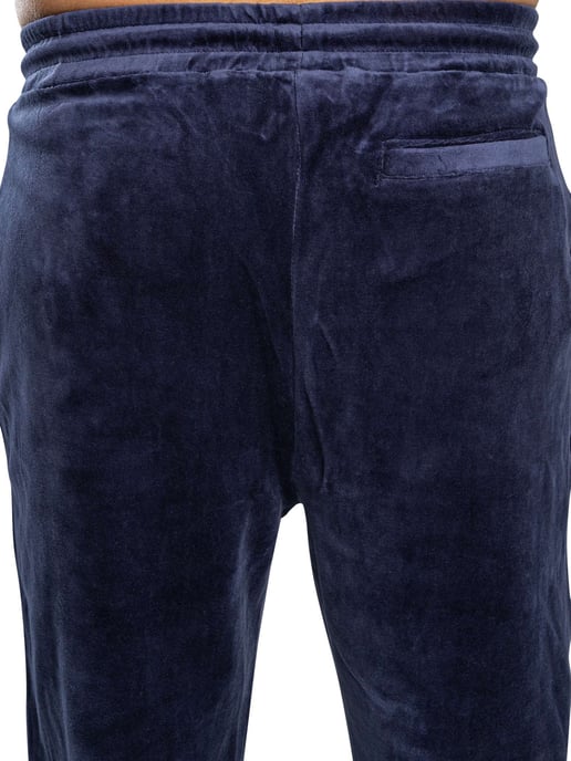 Fila Eddie Velour Joggingbroek Met Bamboe Badge, Blauw - Image 4