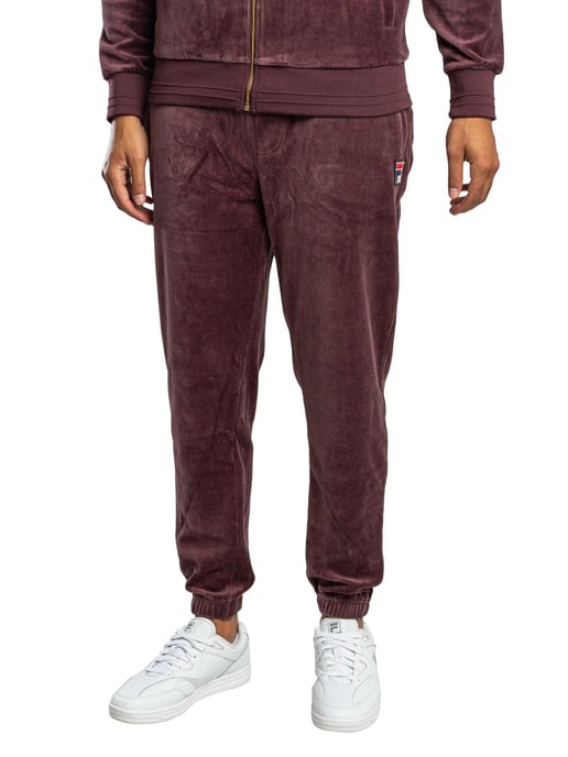 Fila Eddie Velour Joggingbroek Met Bamboe Badge, Purper - Image 1