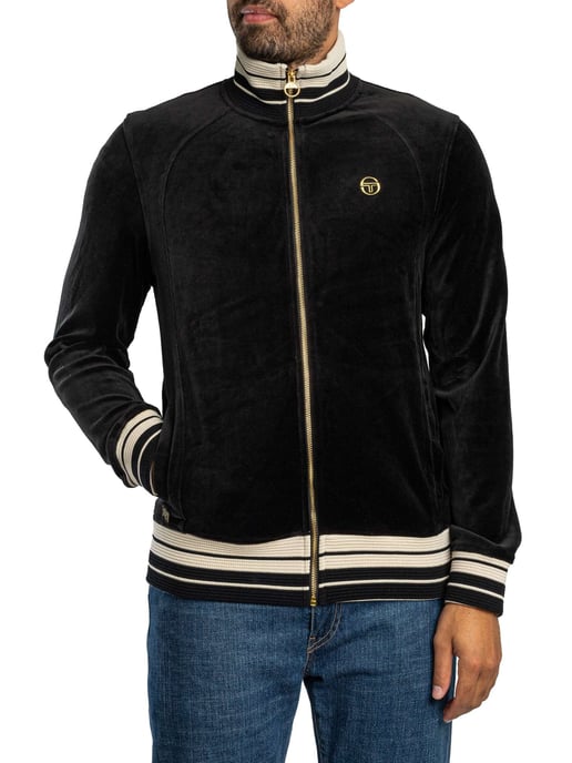 Sergio Tacchini Lazzari Velours Trainingsjack, Zwart - Image 2