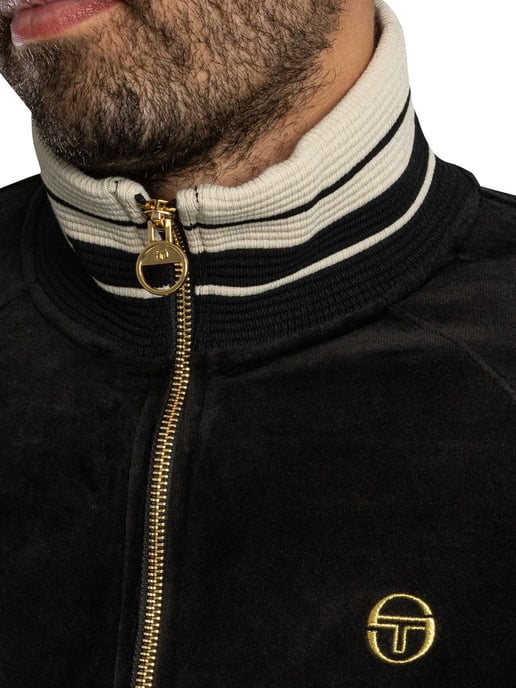 Sergio Tacchini Lazzari Velours Trainingsjack, Zwart - Image 5