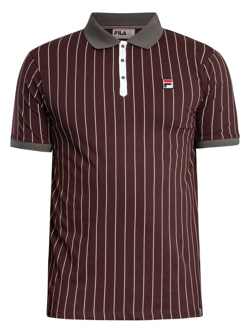 Fila Klassiek Vintage Gestreept Poloshirt, Purper - Image 5