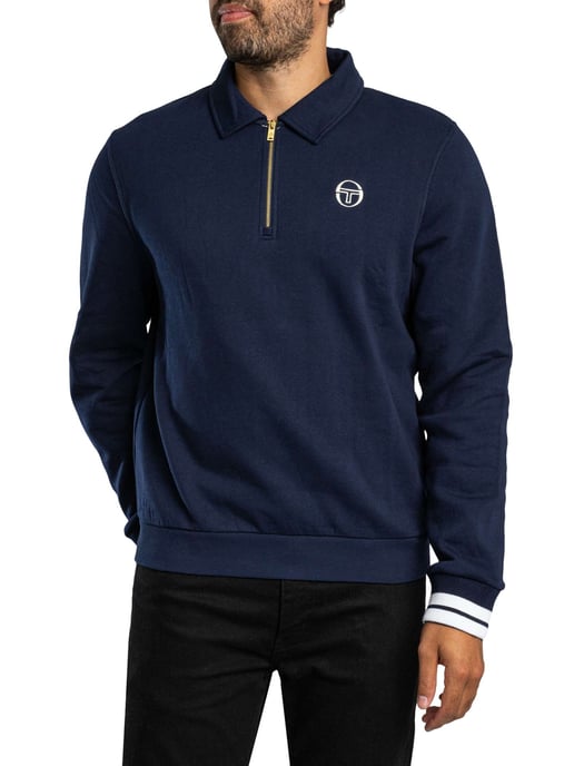 Sergio Tacchini Court Polo Sweatshirt Met 1/4 Rits, Blauw - Image 2
