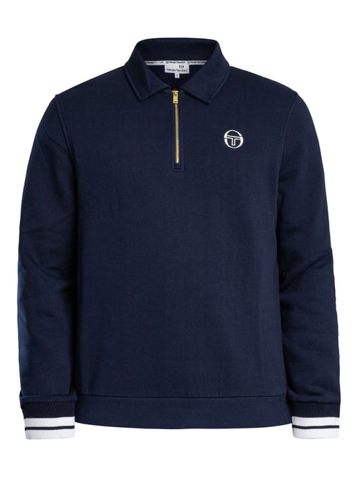Sergio Tacchini Court Polo Sweatshirt Met 1/4 Rits, Blauw - Image 5