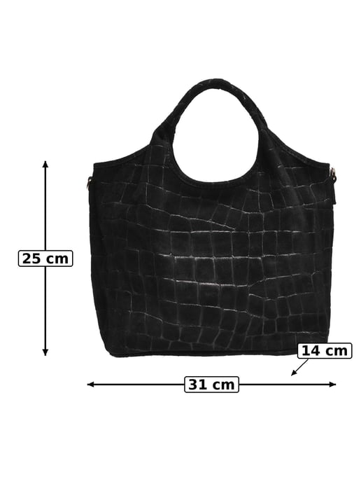 Anna Luchini Black Cowhide Leather Bag - Image 5