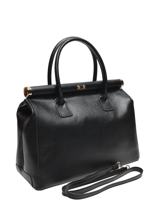 Anna Luchini Black Calfskin Leather Bag - Image 2