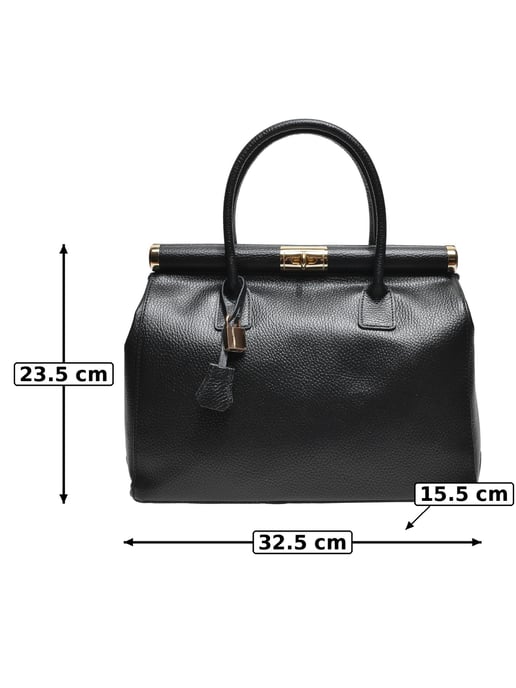 Anna Luchini Black Calfskin Leather Bag - Image 5