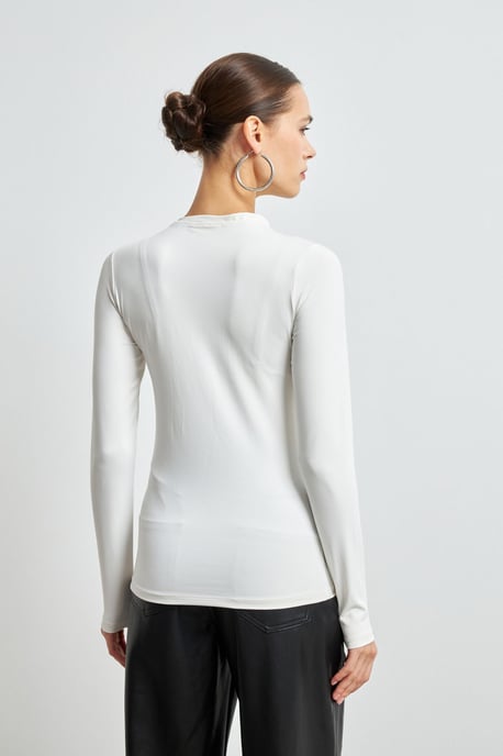 Women's Slim Fit Crew Neck Blouse - Image 5