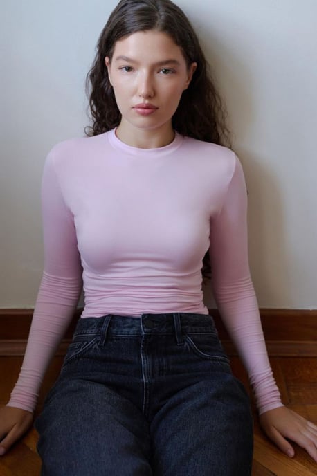 Women's Slim Fit Crew Neck Blouse - Image 3
