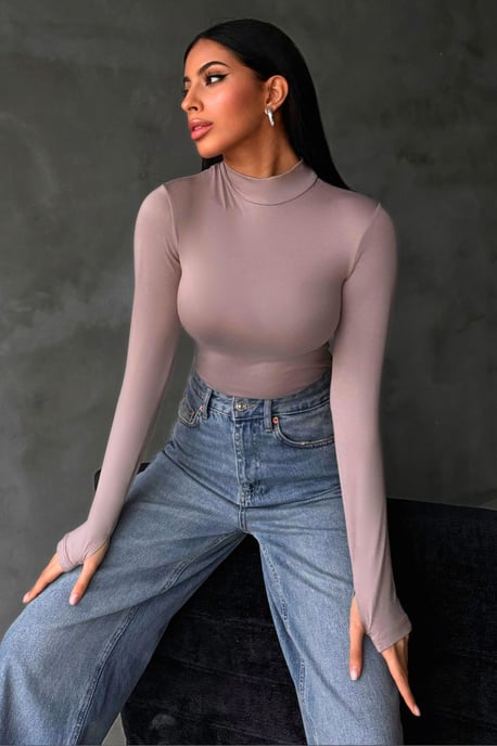 Women's 4-Pack Cut-Out Half Turtleneck Bodysuits - Image 5