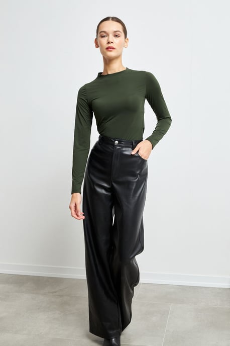Women's Slim Fit Crew Neck Blouse - Image 4