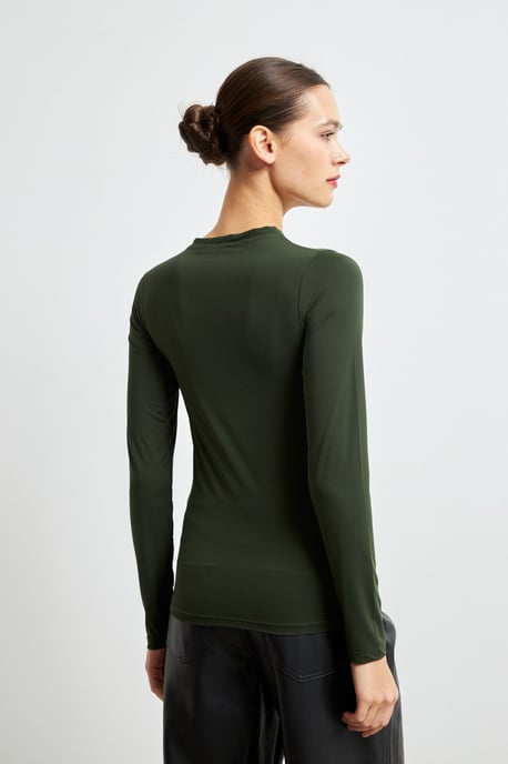 Women's Slim Fit Crew Neck Blouse - Image 5