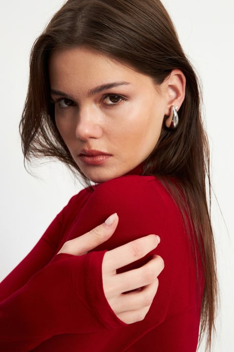Women's Slim Fit Half Turtleneck Bodysuit - Image 3