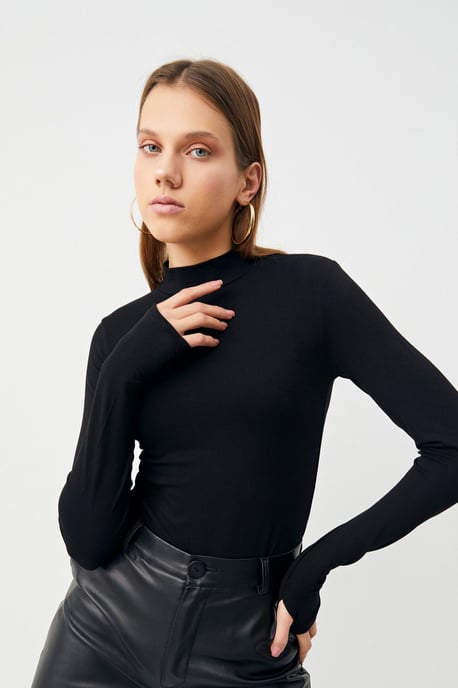 Women's 4-Pack Cut-Out Half Turtleneck Bodysuits - Image 2
