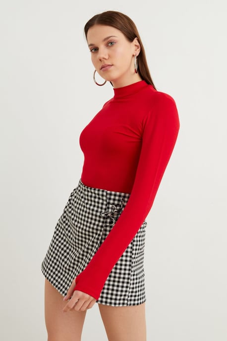 Women's Slim Fit Half Turtleneck Bodysuit - Image 5