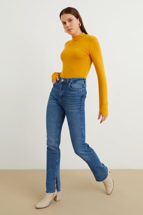 Women's Slim Fit Half Turtleneck Bodysuit - Image 5