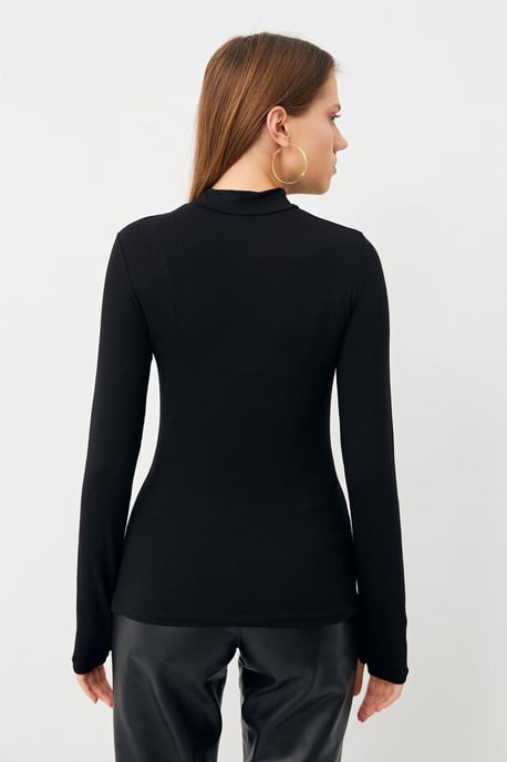 Bipantolon Damesbody met slanke pasvorm en halve col - Image 3