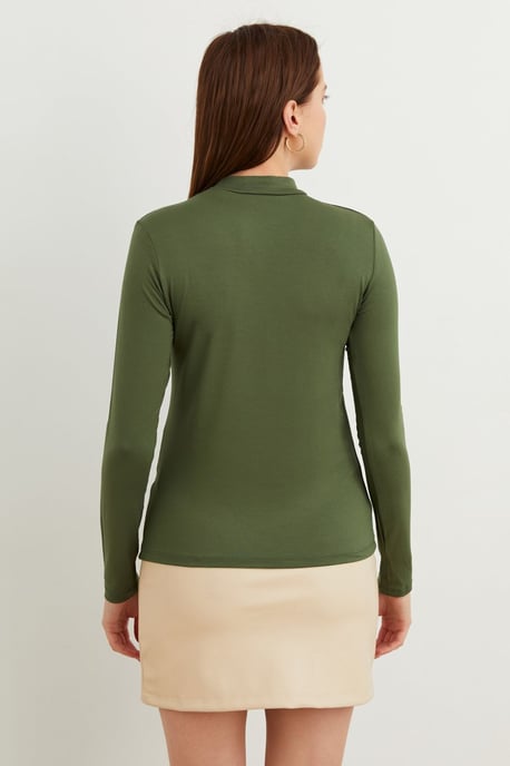Bipantolon damesbody met slim fit en halve col - Image 3