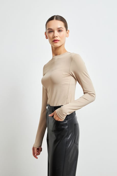 Women's Slim Fit Crew Neck Blouse - Image 1
