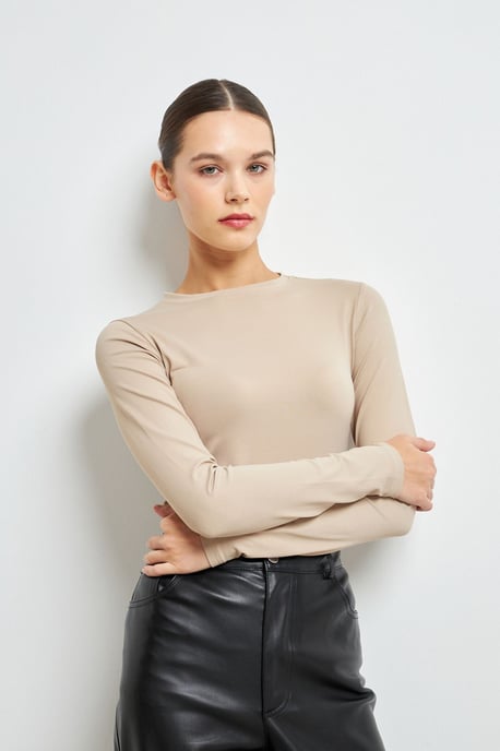 Women's Slim Fit Crew Neck Blouse - Image 2