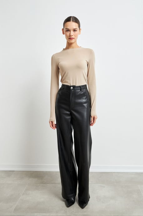 Women's Slim Fit Crew Neck Blouse - Image 3