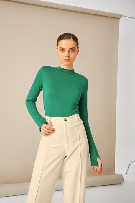 Bipantolon Damesbody met Slim Fit en halve col - Image 4