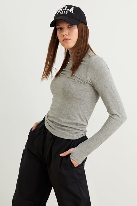 Bipantolon Damesbody met slim fit en halve col - Image 2