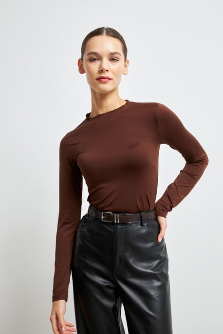 Women's Slim Fit Crew Neck Blouse - Image 1