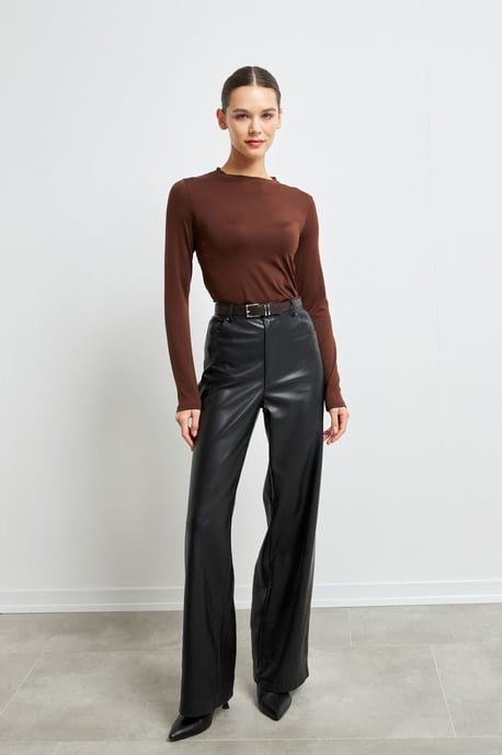 Women's Slim Fit Crew Neck Blouse - Image 4