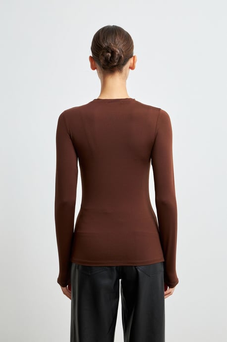 Women's Slim Fit Crew Neck Blouse - Image 5