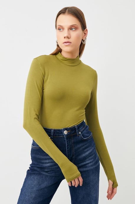Women's 2-Pack Cut-Out Half Turtleneck Bodysuits - Image 5
